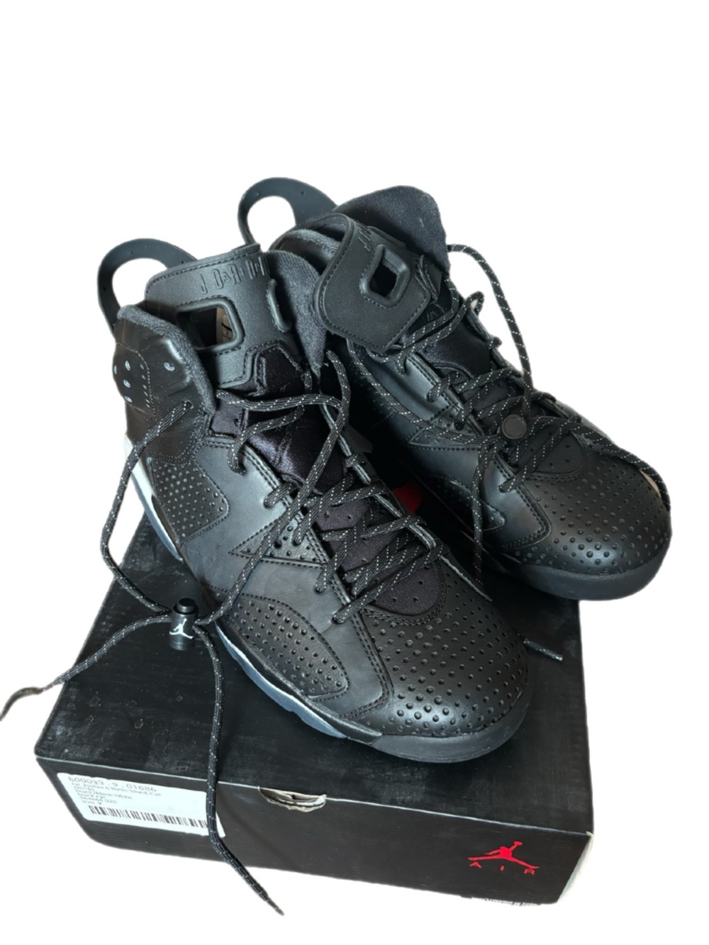 Air Jordan 6 Retro Men's Black High-Top Athletic Sneakers